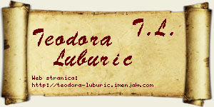Teodora Luburić vizit kartica